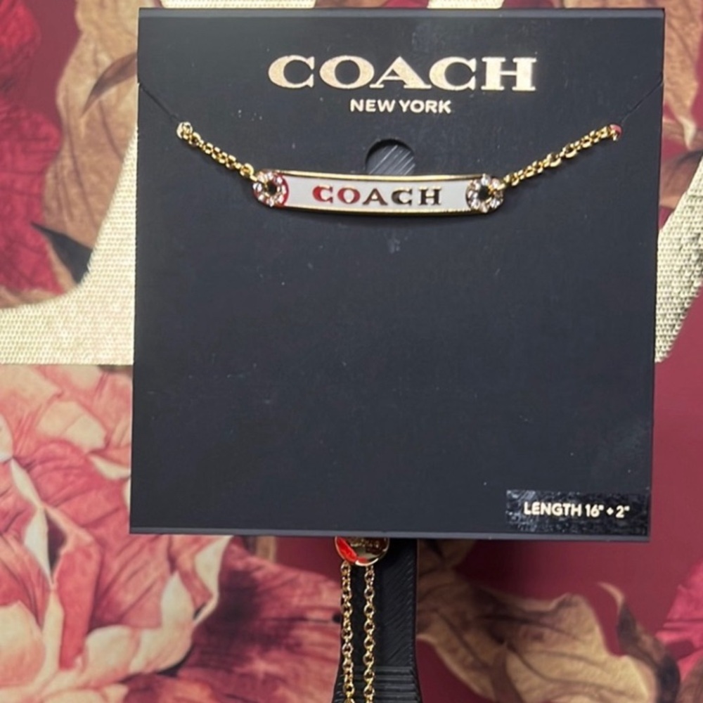NEW❗️Coach Gold and White Women's Bracelet MSRP 88$ 16” 2” NWT